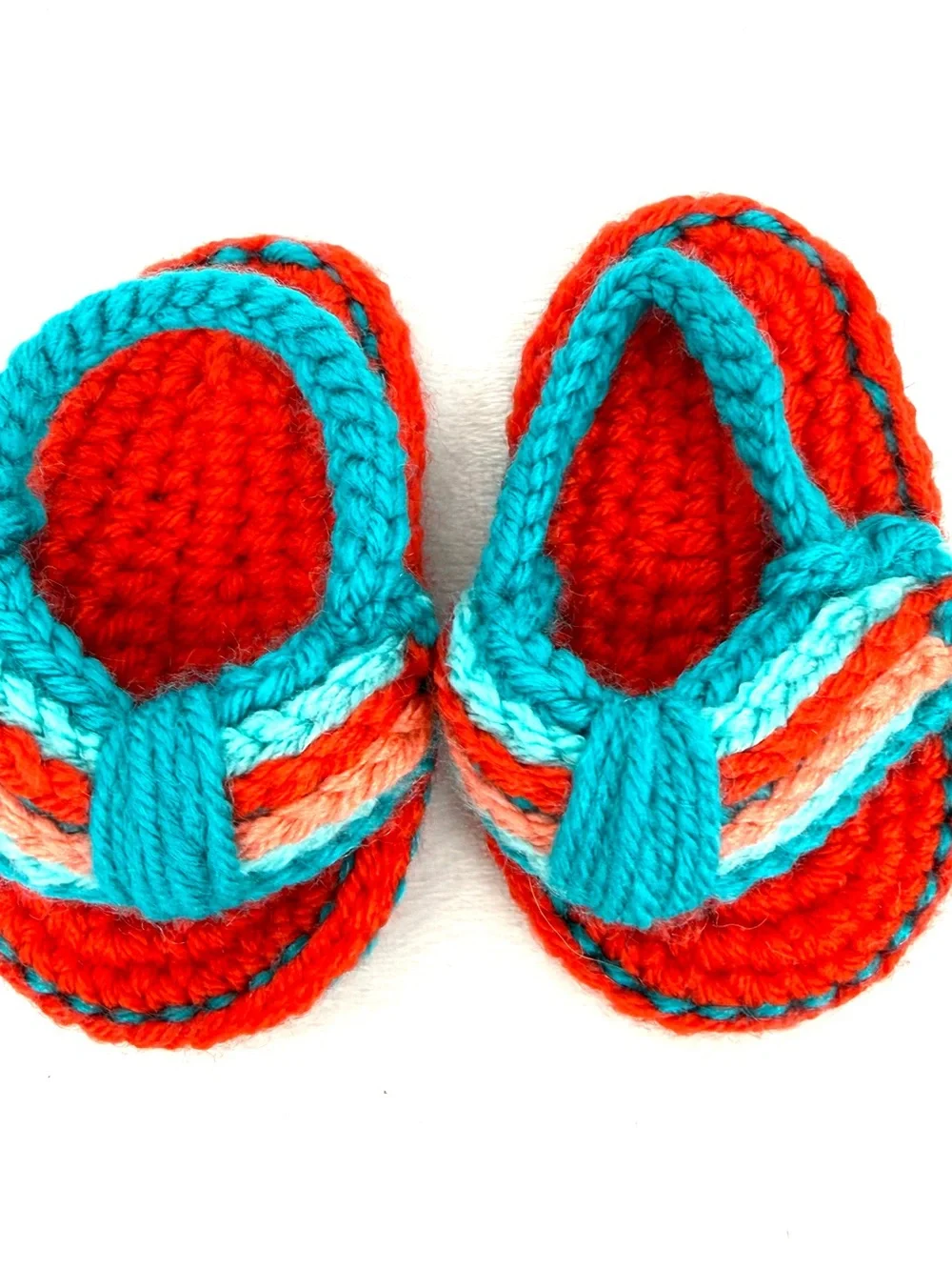 Handmade Crochet Newborn Hat & Thong Style Sandals Set - Colorful Boho Baby Gift